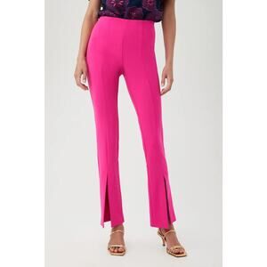 NWT Trina Turk Women sz 2 Carine 2 Pant HOT PINK Workwear Cropped Slit MSRP $248